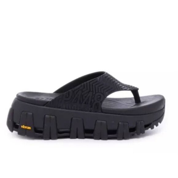 P448 Bondi Athletic Flip Flop Black Cushioned Vibram Size 9US - Picture 1 of 9